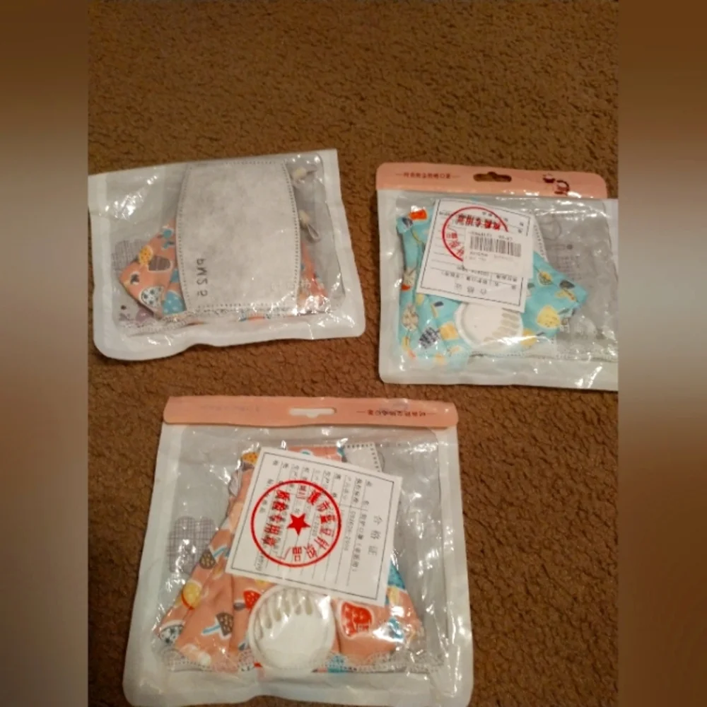 Colorful Patterned Face Masks Set